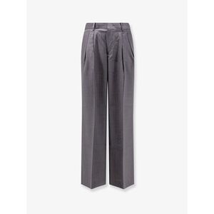 Tonywack Men Wool Blend Trousers With Striped Motif